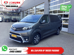 Toyota ProAce Bestelbus 2.0 180 pk Aut. DC Dubbel Cabine/ 2x Schuifdeur/ Pano/ Xenon/ 2.5t Trekverm./ Climate/ Navi/ Camera/ Cruise/ PDC/ 17”LMV/ Trekha