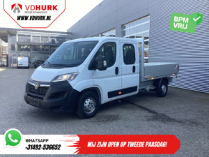 Opel Movano Open laadbak 2.2 140 pk DC Dubbel Cabine Open Laadbak/ 7 Pers./ 2.5t Trekverm./ Cruise/ Airco/ 288x215x35/ Pick up