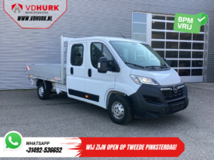 Opel Movano Otwarta skrzynia ładunkowa 2.2 140 KM DC Podwójna kabina Otwarta skrzynia ładunkowa/ 7 osób/ 2.5t Trekverm./ Cruise/ Airco/ 288x215x35/ Pick up