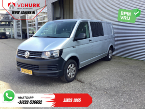Volkswagen Transporter Bestelbus 2.0 TDI 150 pk L2 DC Dubbel Cabine EXPORT 2.5t Trekverm./ Airco/ Camera/ Cruise/ 16”LMV/ Trekhaak