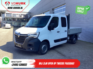 Renault Master Open cargo box 2.3 dCi 150 hp DC Double Cab Open cargo box/ 7 Pers./ 2.5t Trekverm./ Airco/ Towing hook/ 242x204x40/ Pick-Up