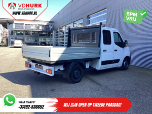 Renault Master Open cargo box 2.3 dCi 150 hp DC Double Cab Open cargo box/ 7 Pers./ 2.5t Trekverm./ Airco/ Towing hook/ 242x204x40/ Pick-Up