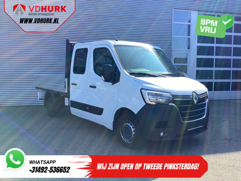 Renault Master Open cargo box 2.3 dCi 150 ch DC Double Cab Open cargo box/ 7 Pers./ 2.5t Trekverm./ Airco/ Crochet d'attelage/ 242x204x40/ Pick-Up