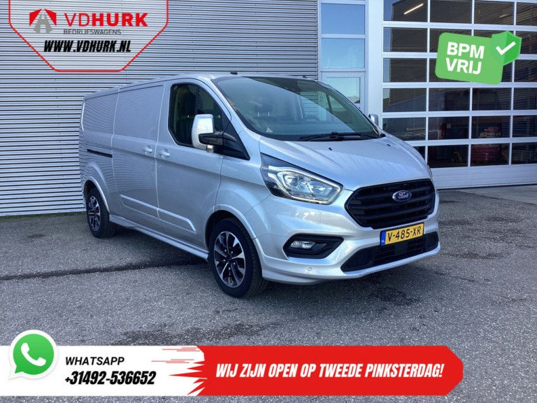 Ford Transit Custom Van Sport 2.0 TDCI Aut. 170 CP L2 DB-Belt VV/ Carplay/ Alarm III/ Stoelverw./ Navi/ Airco/ Camera/ Cruise/ PDC/ Towbar