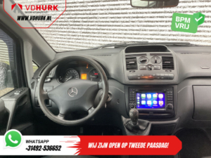 Mercedes-Benz Vito Van 113 CDI L3 DC Double Cab Carplay/ Airco/ Camera/ 17” LMV/ PDC/ Towing hook