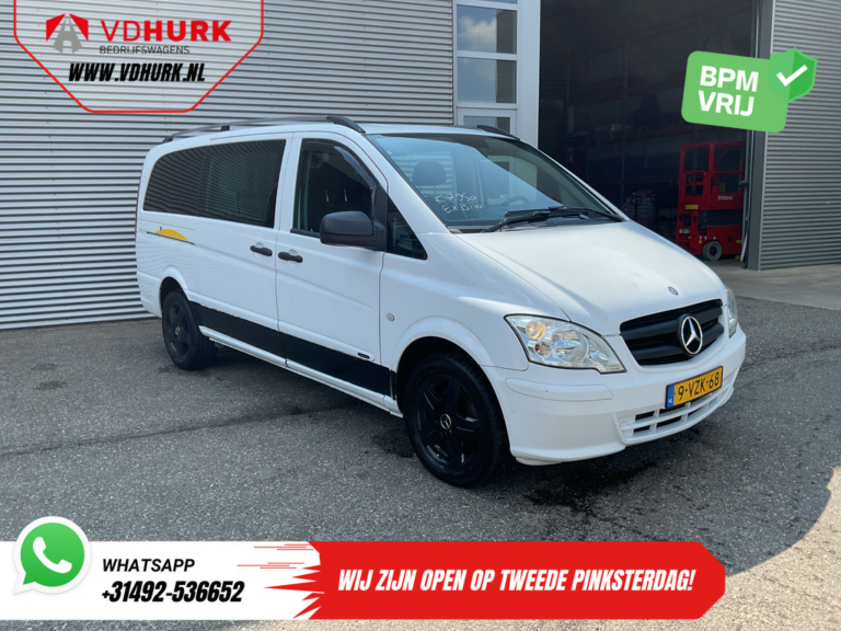 Mercedes-Benz Vito Van 113 CDI L3 DC Double Cab EXPORT Carplay/ Airco/ Camera/ 17” LMV/ PDC/ Towbar