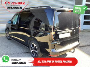 Volkswagen Caddy Cargo Maxi Bestelbus 2.0 TDI 125 pk DSG Aut. Black Edition LED/ Adapt.Cruise/ Standkachel/ Stoelverw./ Leder/ Carplay/ Navi/ LMV/ Sidebars/ Trekhaak/