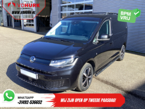 Volkswagen Caddy Cargo Maxi Bestelbus 2.0 TDI 125 pk DSG Aut. Black Edition LED/ Adapt.Cruise/ Standkachel/ Stoelverw./ Leder/ Carplay/ Navi/ LMV/ Sidebars/ Trekhaak/