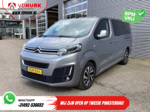 Citroën Jumpy Bestelbus 2.0 HDI 180 pk Aut. DC Dubbel Cabine Xenon/ Adapt.Cruise/ Standkachel/ 2x Schuifdeur/ Carplay/ Keyless/ Climate/ Camera/ Navi/ 1