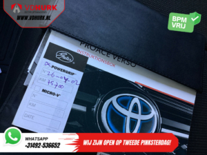 Toyota ProAce Worker Bestelbus 1.5 2x Schuifdeur/ Adapt.Cruise/ Head-up/ Standkachel/ Inrichting/ Stoelverw./ Carplay/ Camera/ Keyless/ Climate/ Trekhaak