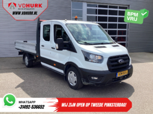 Ford Transit Open laadbak 2.0 TDCI 130 pk DC Dubbel Cabine Open Laadbak/ 7 Pers./ 3.0t Trekverm./ Carplay/ Cruise/ Climate/ Pick Up