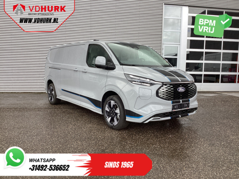 Ford E-Transit Custom Van Sport L2 330km WLTP LED/ 2x Puerta corredera/ Adapt.Cruise/ Elek.Seat/ Calefacción de pie/ Seatverw./ Carplay/ Navi/ Cámara/ Clima/ 19” L