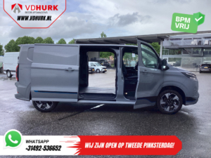 Ford E-Transit Custom Bestelbus Sport L2 330km WLTP LED/ 2x Schuifdeur/ Adapt.Cruise/ Elek.Stoel/ Standkachel/ Stoelverw./ Carplay/ Navi/ Camera/ Climate/ 19” L