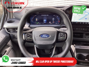 Ford E-Transit Custom Bestelbus Sport L2 330km WLTP LED/ 2x Schuifdeur/ Adapt.Cruise/ Elek.Stoel/ Standkachel/ Stoelverw./ Carplay/ Navi/ Camera/ Climate/ 19” L