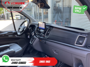 Ford Transit Custom Van 2.0 TDCI 130 hp Aut DC Double Cab 2xSliding door/ NL Auto/ Carplay/ Leather/ Seatverw./ Navi/ Cruise/ Camera/ Airco/ Roof racks
