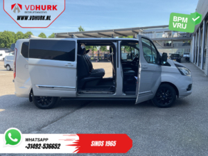 Ford Transit Custom Van 2.0 TDCI 130 hp Aut DC Double Cab 2xSliding door/ NL Auto/ Carplay/ Leather/ Seatverw./ Navi/ Cruise/ Camera/ Airco/ Roof racks