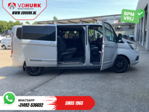 Ford Transit Custom Van 2.0 TDCI 130 hp Aut DC Double Cab 2xSliding door/ NL Auto/ Carplay/ Leather/ Seatverw./ Navi/ Cruise/ Camera/ Airco/ Roof racks