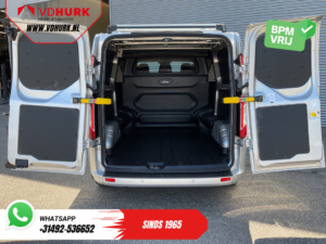 Ford Transit Custom Van 2.0 TDCI 130 hp Aut DC Double Cab 2xSliding door/ NL Auto/ Carplay/ Leather/ Seatverw./ Navi/ Cruise/ Camera/ Airco/ Roof racks