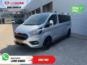 Ford Transit Custom Van 2.0 TDCI 130 hp Aut DC Double Cab 2xSliding door/ NL Auto/ Carplay/ Leather/ Seatverw./ Navi/ Cruise/ Camera/ Airco/ Roof racks