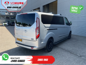 Ford Transit Custom Van 2.0 TDCI 130 hp Aut DC Double Cab 2xSliding door/ NL Auto/ Carplay/ Leather/ Seatverw./ Navi/ Cruise/ Camera/ Airco/ Roof racks