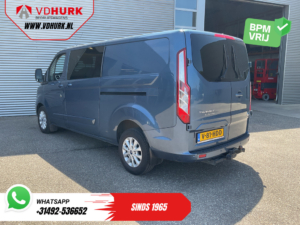 Ford Transit Custom Van 2.0 TDCI 170 hp Aut DC Double Cab 2xSliding door/ Carplay/ Seatverw./ Navi/ Airco/ Camera/ Cruise/ 16 ”LMV/ PDC/ Towbar