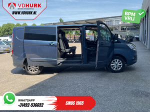 Ford Transit Custom Van 2.0 TDCI 170 hp Aut DC Double Cab 2xSliding door/ Carplay/ Seatverw./ Navi/ Airco/ Camera/ Cruise/ 16 ”LMV/ PDC/ Towbar