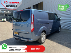 Ford Transit Custom Van 2.0 TDCI 170 hp Aut DC Double Cab 2xSliding door/ Carplay/ Seatverw./ Navi/ Airco/ Camera/ Cruise/ 16 ”LMV/ PDC/ Towbar