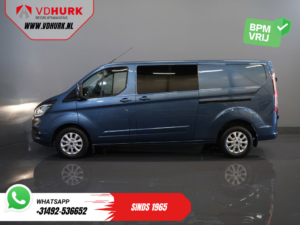 Ford Transit Custom Van 2.0 TDCI 170 hp Aut. L2 DC Doppelkabine 2x Schiebetür/ Carplay/ Sitzverw./ Navi/ Airco/ Kamera/ Cruise/ 16 ”LMV/ PDC/ Anhängerkupplung