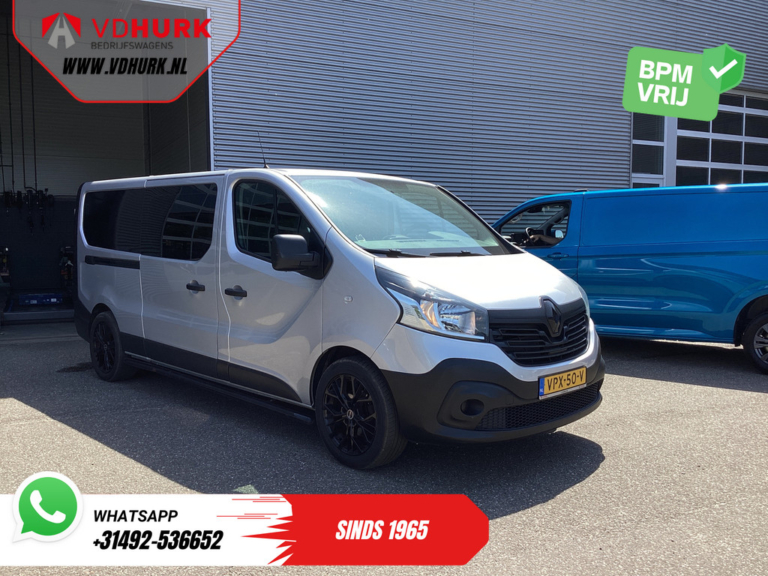 Renault Trafic Van 1.6 dCi L2 DC Double Cab Euro 6/ Cruise/ Navi/ LMV/ Airco/ PDC/ Sidebars/ Keyless
