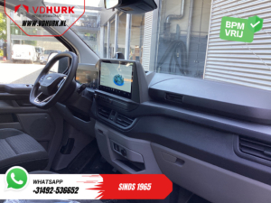 Ford E-Transit Custom – przewóz osób, kombi, wersja Trend, 71 kWh, 360 km (WLTP), oświetlenie LED, ogrzewanie postojowe, podgrzewane fotele, podgrzewana kierownica, CarPlay, 9 miejsc, 9-osobowy, klimatyzacja, kamera, system parkowania PDC, tempomat
