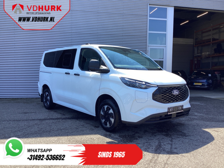 Ford E-Transit Custom Personenvervoer Kombi Trend 71kWh 360 km WLTP LED/Standkachel/ Stoelverw./ Stuurverw./ Carplay/ 9 P/ 9 Persoons/ Climate/ Camera/ PDC/ Cruise