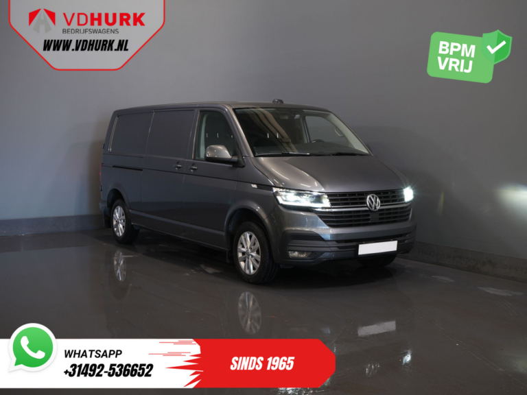 Volkswagen Transporter Furgonetă 2.0 TDI 150 pk Automată L2 Adapt.Cruise/ LED/ Carplay/ Încălzire autonomă/ Încălzire scaune/ Cameră de marșarier/ Aer condiționat/ Cârlig de remorcare/ PDC/ Dotări interioare