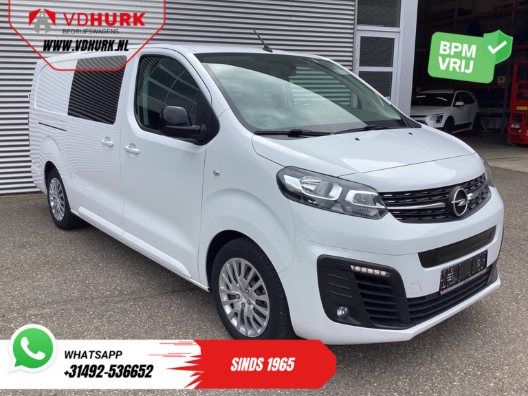 Opel Vivaro Electric Bestelbus 75 kWh DC Dubbel Cabine 345 km WLTP Snellader/ Cruise/ PDC/ Airco