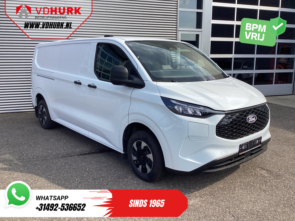 Ford E-Transit Custom Bestelbus L2 Trend 71 kWh 370 km WLTP Garantie t/m 6-2029/ LED/ Snellader/ Carplay/ Camera/ Cruise/ Climate