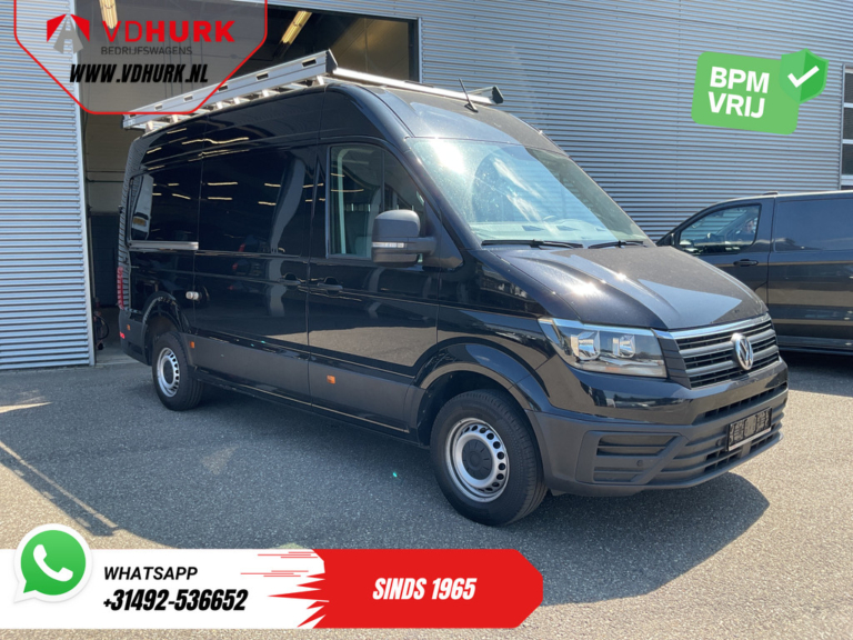 Volkswagen Crafter Van 2.0 TDI 140 pk DSG Automatic L3H3 CarPlay / 270Gr. Doors / Sat-Nav / Air Conditioning / Camera / Cruise Control / Roof Rack + Ladder / PDC