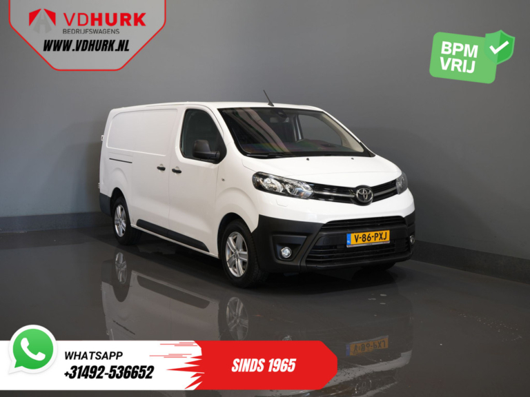Toyota ProAce Worker Fourgon 2.0 125 ch L3 : régulateur de vitesse adaptatif / 2 portes coulissantes / affichage tête haute / chauffage auxiliaire / sièges chauffants / PDC / LMV / attelage / climatisation