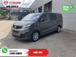 Fiat Scudo Van 2.0 MJ 145 pk DC Double Cab Adaptive Cruise Control / 2 sliding doors / Keyless entry / CarPlay / Sat-nav / 6-seater / Climate control / Camera / PDC