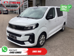 Opel Vivaro Bestelbus 2.0 145 pk Aut. DC Dubbel Cabine LED/ Adapt.Cruise/ 2x Schuifdeur/ Massage/ Stoelverw./ Keyless/ Leder/ Carplay/ Climate/ Camera