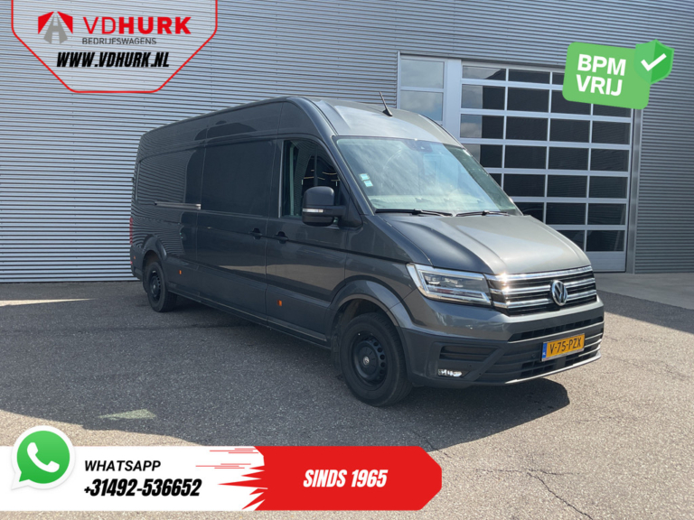 Volkswagen Crafter Bestelbus 35 2.0 TDI 180 pk DSG Aut. L4H3 LED/ Adapt.cruise/ Gev.stoel/ Stoelverw./ Massage/ Carplay/ Navi/ Climate/ Camera/ PDC/ Trekhaak