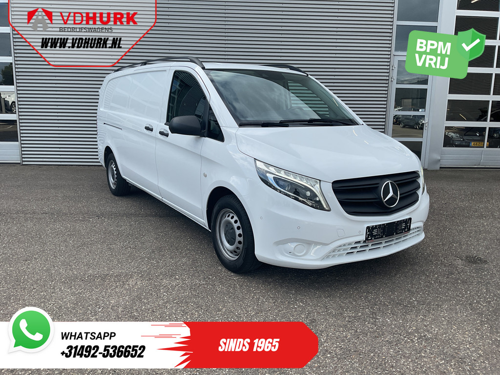 Mercedes-Benz Vito Bestelbus 116 CDI Aut. XL L3 LED/ Standkachel/ Stoelverw./ Carplay/ Camera/ PDC/ Cruise/ Trekhaak/ Airco