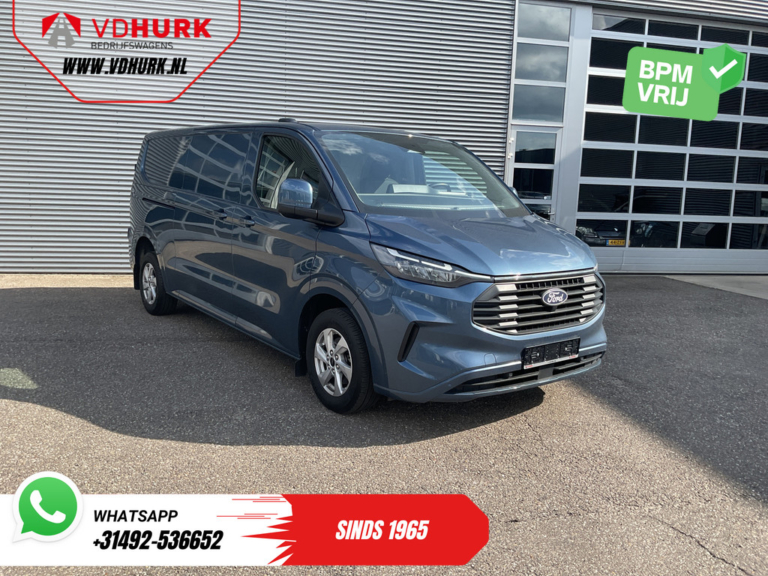 Ford Transit Custom Fourgon 2.0 TDCI Boîte auto L2 Limited LED / Régulateur de vitesse adaptatif / Chauffage des sièges / Chauffage du volant / CarPlay / Navigation / Climatisation / Caméra / Aide au stationnement / LMV