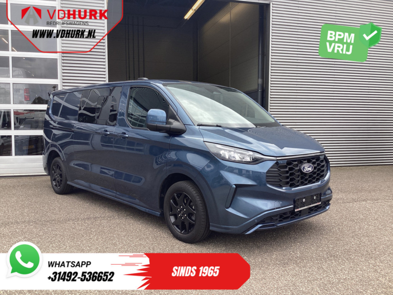 Ford Transit Custom Furgonetă 2.0 TDCI 170 CP, transmisie automată, L2 Sport DC, cabină dublă, AWD/4x4, 2 uși glisante, cruise control adaptiv, scaune electrice, LED, CarPlay, sistem de navigație, cameră, PD