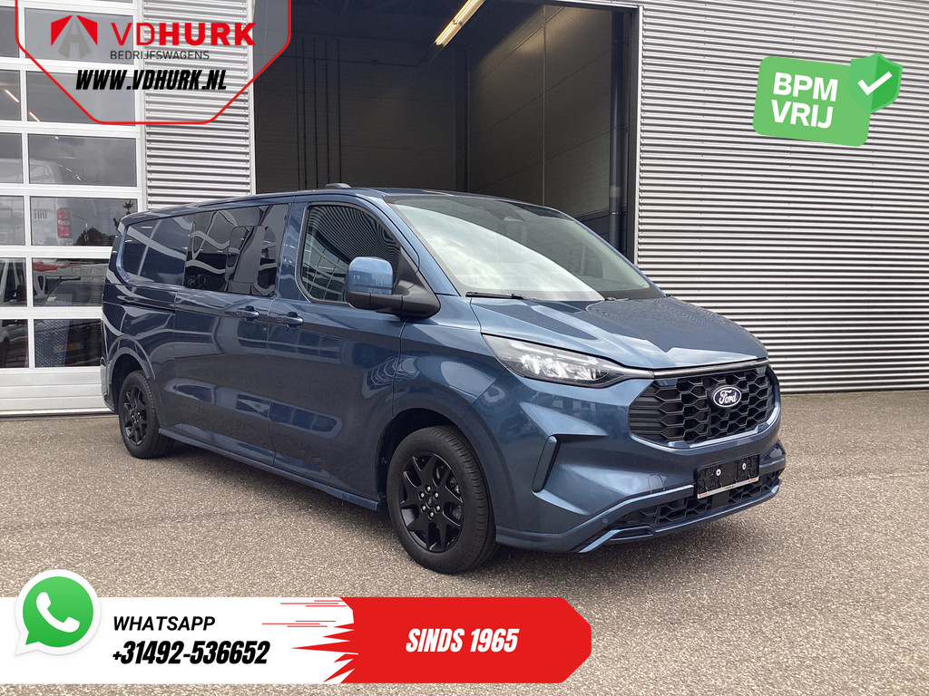 Ford Transit Custom Bestelbus 2.0 TDCI 170 pk Aut. L2 Sport DC Dubbel Cabine AWD/ 4x4/ 2x Schuifdeur/ Adapt.Cruise/ Elek.Stoel/ LED/ Carplay/ Navi/ Camera/ PD