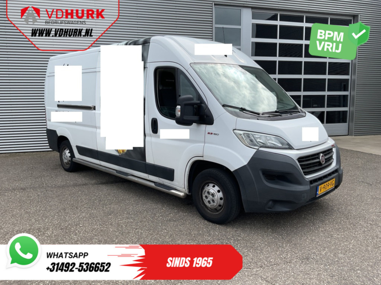 Fiat Ducato Bestelbus 2.3 MJ 180 pk L3H2 NL Auto/ Alarm III/ 270Gr.Deuren/ Climate/ Navi/ Cruise/ Camera/ Sidebars/ Trekhaak