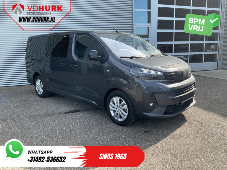 Furgonetă Peugeot Expert 2.0 HDi 145 CP DC cu cabină dublă, LED/CarPlay/2 uși glisante/Virtual Cockpit/Keyless/climatizare/cameră de marșarier/jante de 17’ LMV/PDC/bară de remorcare