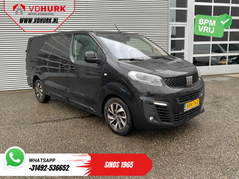 Fiat Scudo Bestelbus 2.0 MJ 180 pk Aut. DC Dubbel Cabine Carplay/ Xenon/ Climate/ Navi/ Cruise/ Camera/ 17’LMV/ PDC